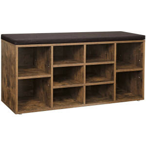 Benk med skooppbevaring - 104 x 30 x 48 cm brun Benk med skooppbevaring - 104 x 30 x 48 cm brun