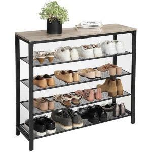 Skohylle - Skooppbevaring med 4 hyller Industridesign 100 x 30 x 92,5 cm Skohylle - Skooppbevaring med 4 hyller Industridesign 100 x 30 x 92,5 cm