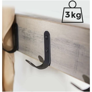 Kleshenger med skohylle, klestre 175 cm industridesign, Greige/svart