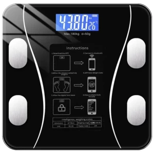 Smart Personvekt - Badevekt med Bluetooth 180 kg svart Smart Personvekt - Badevekt med Bluetooth 180 kg svart