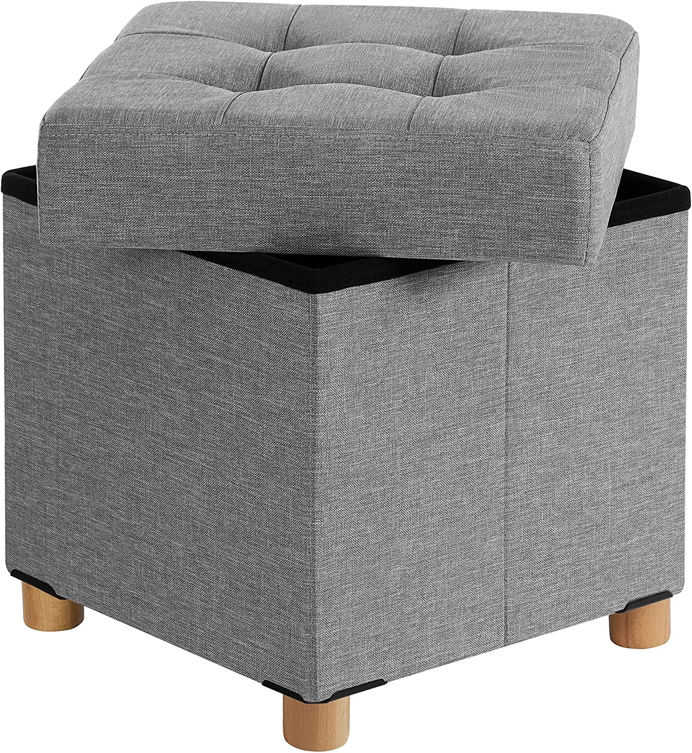 Benk med Oppbevaring 38 x 38 x 40 cm Lys grå