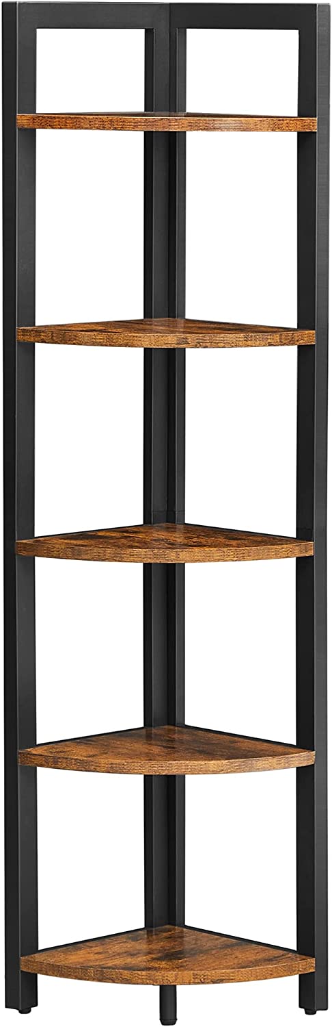 Hjørnehylle 5-plans oppbevaringshylle 30 x 30 x 150 cm  