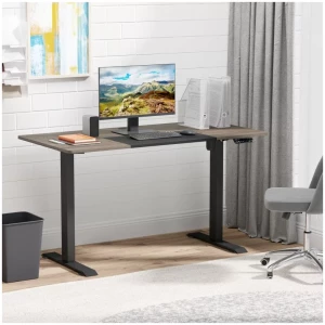 Sitt/stå Skrivebord Hev og Senk med Minnefunksjon 140 x 70 cm Brun/Sort AS Sitt/stå Skrivebord Hev og Senk med Minnefunksjon 140 x 70 cm Brun/Sort AS