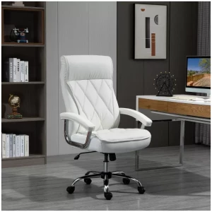 Kontorstol Ergonomisk skinn Hvit AS Kontorstol Ergonomisk skinn Hvit AS