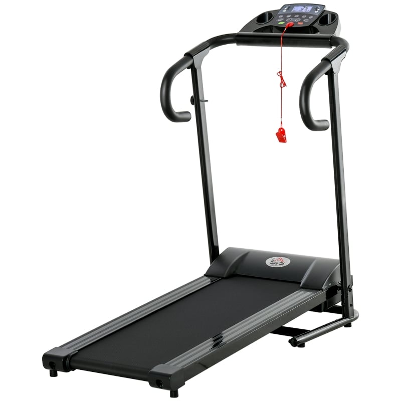 Elektrisk tredemølle sammenleggbar 500W 0,8-10km/t 0,75HK LCD-skjerm