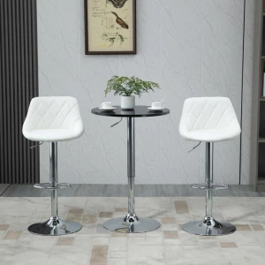 Round Bar Bord Høydejusterbart Ø61 x 70-90 cm Stål Sort Round Bar Bord Høydejusterbart Ø61 x 70-90 cm Stål Sort