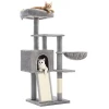 Klorestativ til katt med sisal 5 skrapestolpe, grotter, hengekøye 155 cm Songmics Klorestativ til katt med sisal 5 skrapestolpe, grotter, hengekøye 155 cm Songmics
