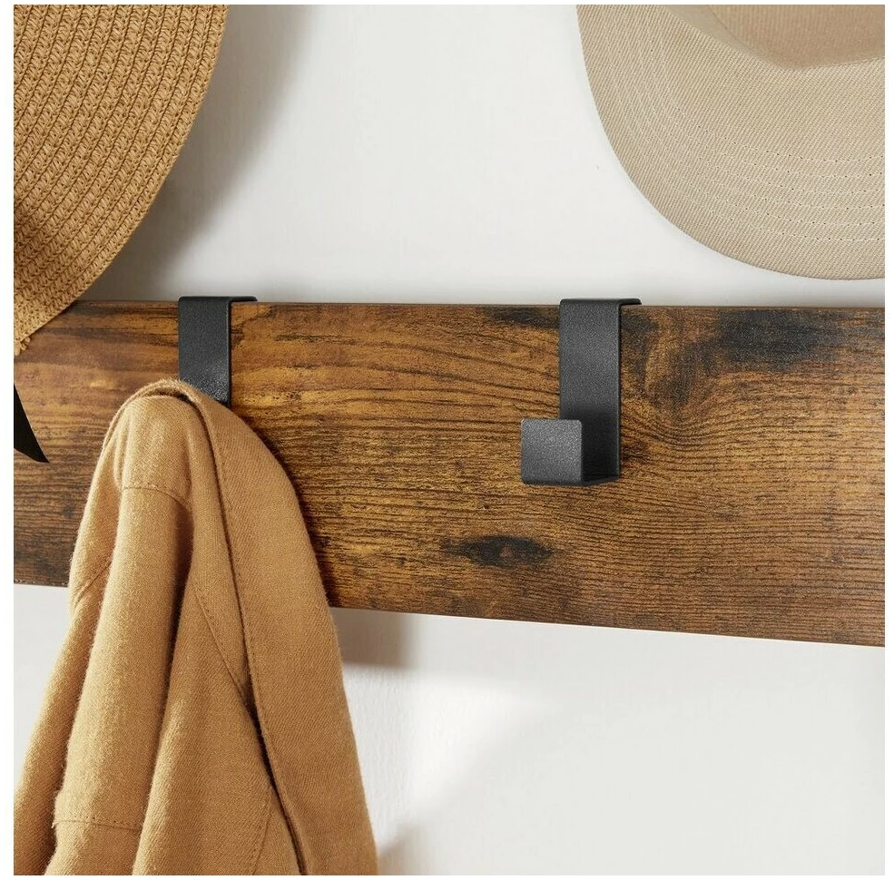 Hallmøbel med Speil, Sittebenk og Skohyller – 9 Kroker, 98 × 36 × 185 cm Hallmøbel med Speil, Sittebenk og Skohyller – 9 Kroker, 98 × 36 × 185 cm