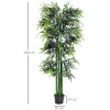 Kunstig plante Bambus H. 180 cm Grønn - Sort