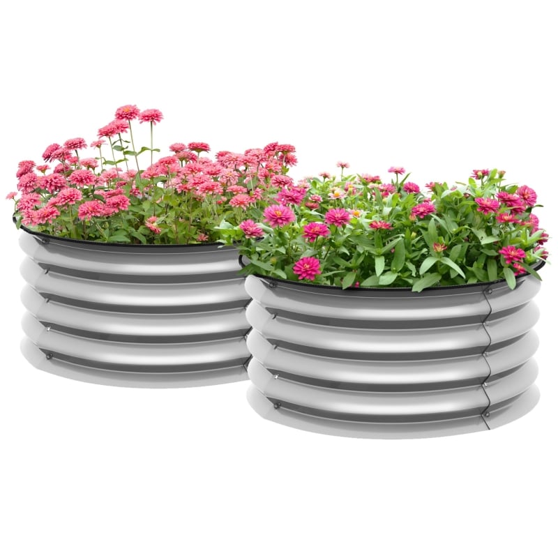 2-Pak Dyrkeboks Metall Rund Ø60 x 30 cm