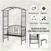 Hagebue Med Benk Svart 154 x 60 x 205 cm Metall