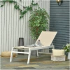 Solseng Med Hjul Aluminiumsramme Og Nettingstoff 202 X 65 X 43 Cm