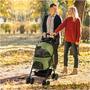 Sammenleggbar Hundevogn Khaki 67 x 45 x 96 cm