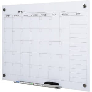 Whiteboard Månedlig Planlegging 90 x 60 cm med 4 Markører og Viskelær Whiteboard Månedlig Planlegging 90 x 60 cm med 4 Markører og Viskelær