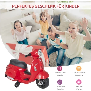 Barnemotorsykkel VESPA Rød 18-36 måneder