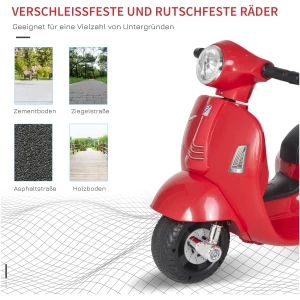 Barnemotorsykkel VESPA Rød 18-36 måneder