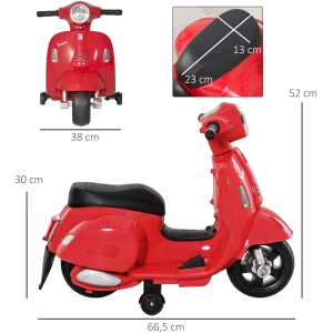 Barnemotorsykkel VESPA Rød 18-36 måneder