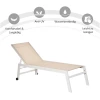 Solseng Med Hjul Aluminiumsramme Og Nettingstoff 202 X 65 X 43 Cm