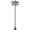 Hagebue Med Benk Svart 154 x 60 x 205 cm Metall Hagebue Med Benk Svart 154 x 60 x 205 cm Metall