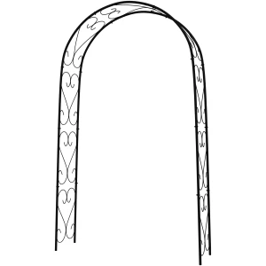 Hagebue i vintage-design – dekorativ rosebue for klatreplanter, 125 x 37 x 230 cm, svart Hagebue i vintage-design – dekorativ rosebue for klatreplanter, 125 x 37 x 230 cm, svart