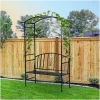 Hagebue Med Benk Svart 154 x 60 x 205 cm Metall