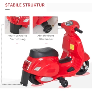 Barnemotorsykkel VESPA Rød 18-36 måneder