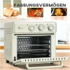 5-i-1 miniovn, ovn, varmluftsfrityr, hold varm, grill, brødrister, 20 L 1400 W – retro beige
