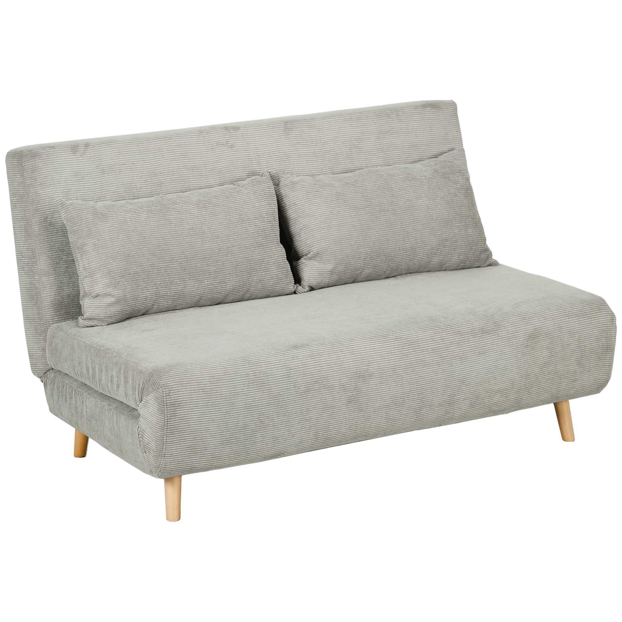 Sovesofa 2-seter Justerbar ryggstøtte Grå 141 x 90 x 81 cm