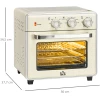 5-i-1 miniovn, ovn, varmluftsfrityr, hold varm, grill, brødrister, 20 L 1400 W – retro beige