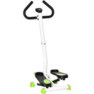 Stepper trappemaskin med justerbar motstand & LCD-skjerm hvit/grønn kompakt hjemmetrening Stepper trappemaskin med justerbar motstand & LCD-skjerm hvit/grønn kompakt hjemmetrening