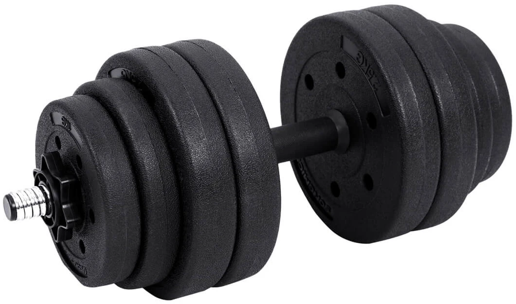 Hantlersett 16 skiver med vektstang - 8 x 2,5 kg, 4 x 1,25 kg, 4 x 1 kg Hantlersett 16 skiver med vektstang - 8 x 2,5 kg, 4 x 1,25 kg, 4 x 1 kg