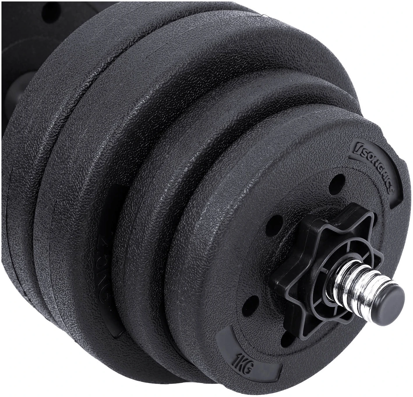 Hantlersett 16 skiver med vektstang - 8 x 2,5 kg, 4 x 1,25 kg, 4 x 1 kg Hantlersett 16 skiver med vektstang - 8 x 2,5 kg, 4 x 1,25 kg, 4 x 1 kg