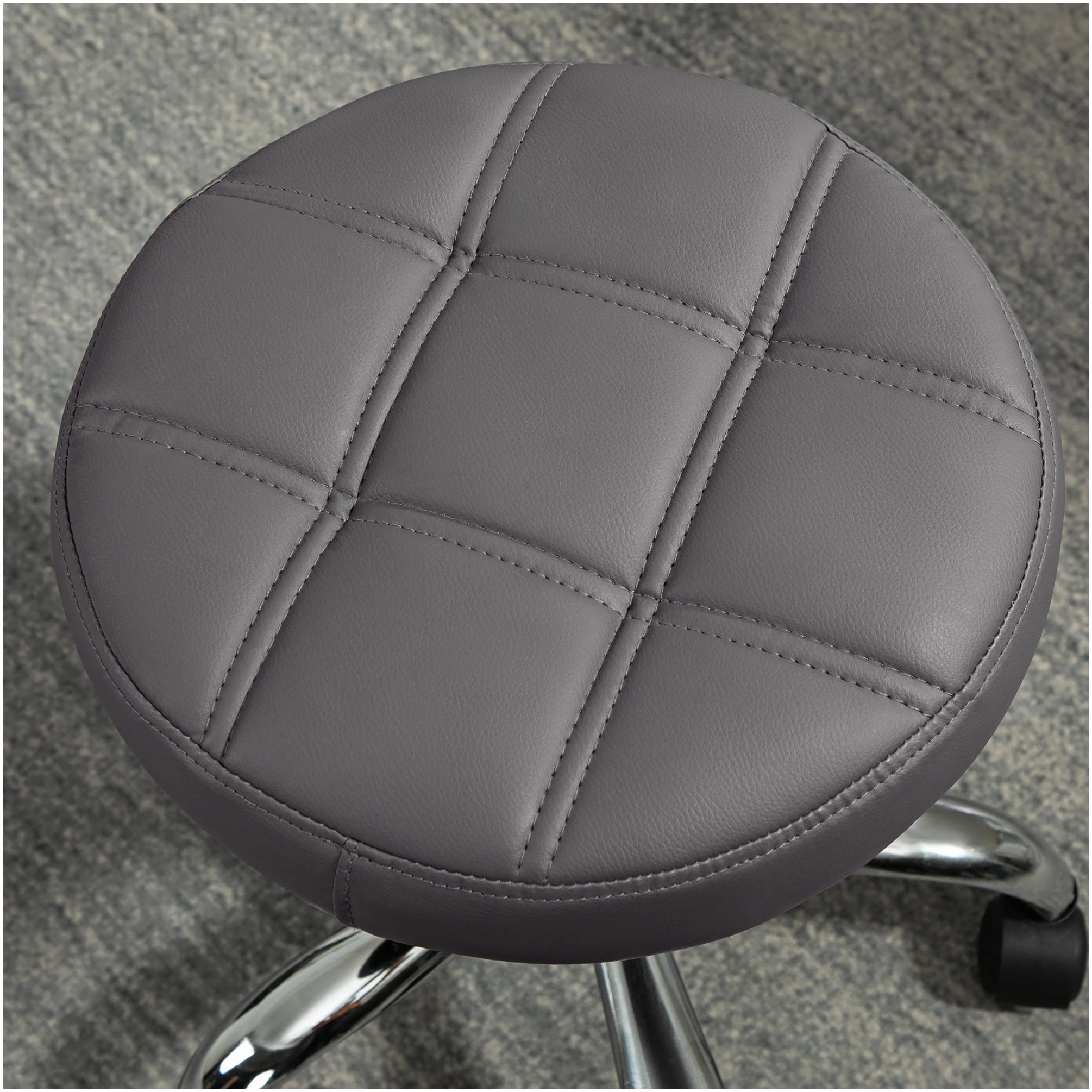 Arbeidspall 2-pakning med hjul Skinn Grå Ø35,5 x 48-63 cm AS Arbeidspall 2-pakning med hjul Skinn Grå Ø35,5 x 48-63 cm AS
