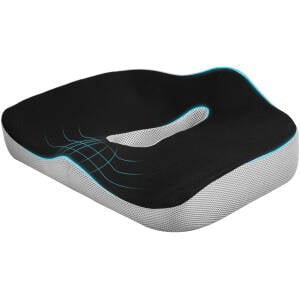 Ergonomisk setepute Minneskum Sklisikker 44 x 39 x 13 cm, svart AS Ergonomisk setepute Minneskum Sklisikker 44 x 39 x 13 cm, svart AS