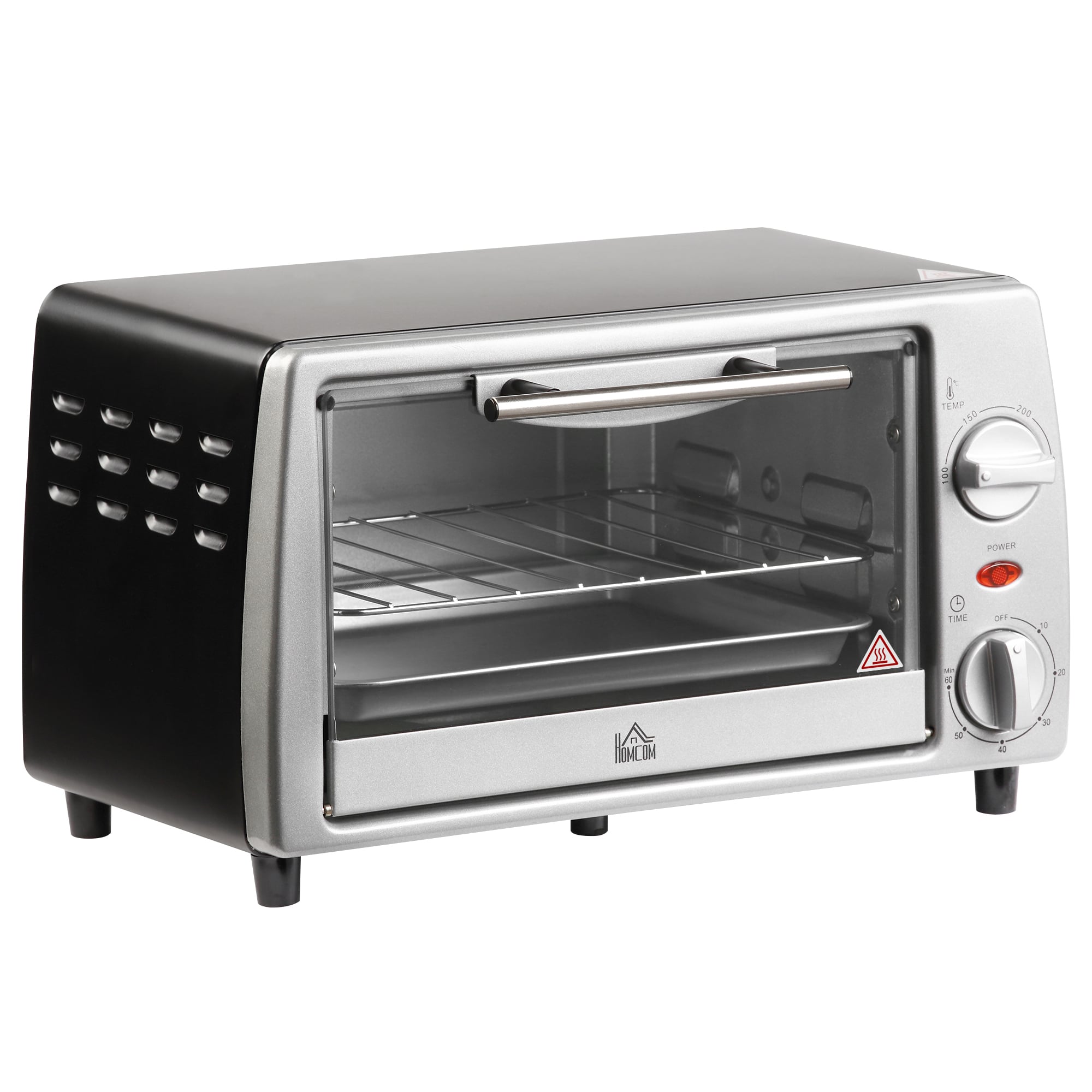 Miniovn / Brødrister, 10 L, 750 W, Baker Pizza opptil 22 cm, sølv