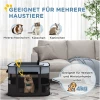 Sammenleggbar hundegård 74×60×45 cm med nettingvinduer & oppbevaringsveske