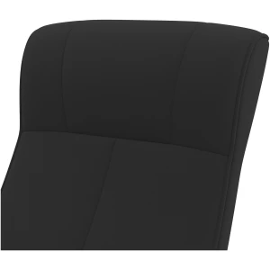 Relax Lenestol med Fotskammel Justerbar rygg Mikrofiberduk Svart