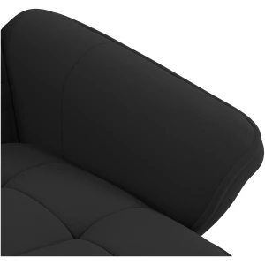 Relax Lenestol med Fotskammel Justerbar rygg Mikrofiberduk Svart