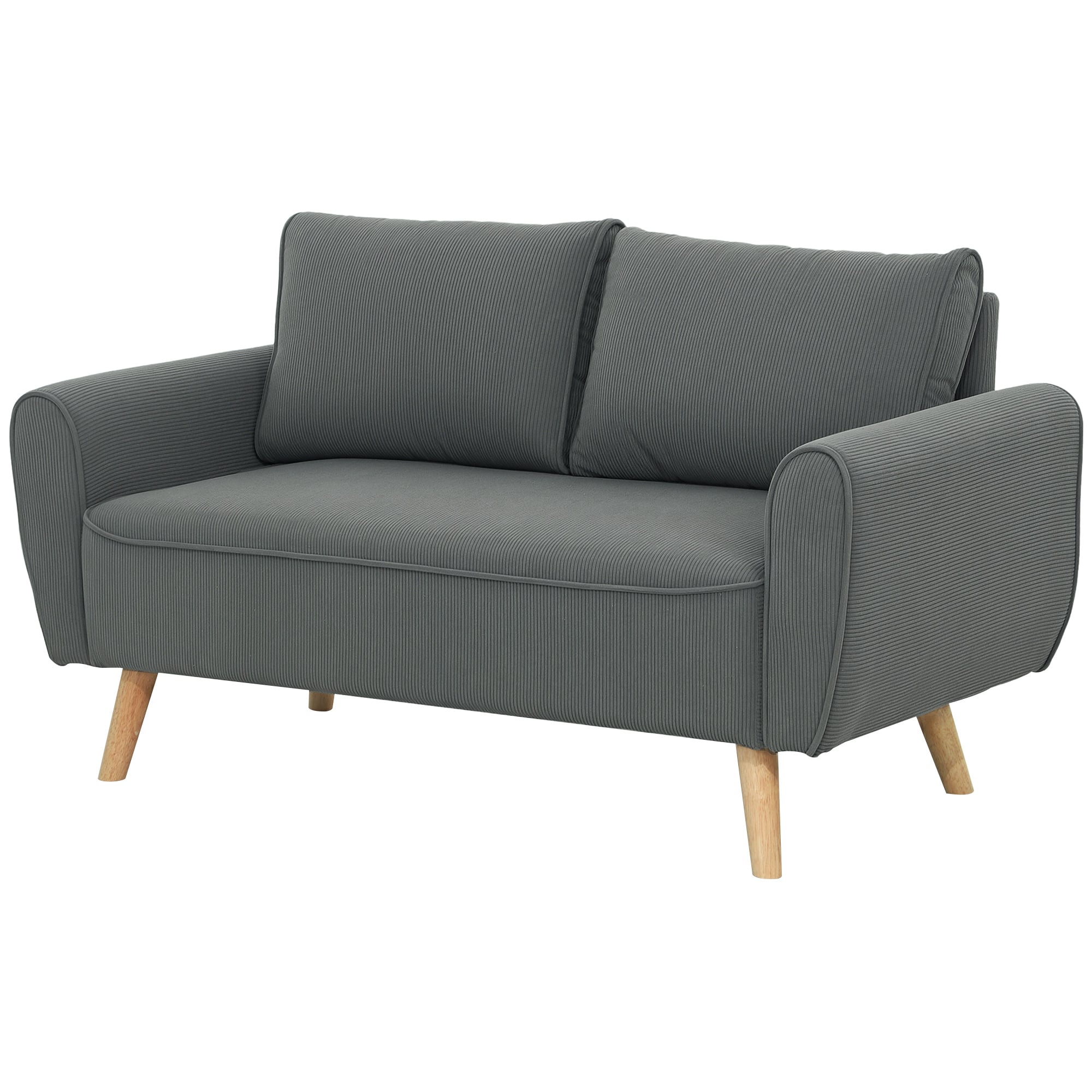 2-seters sofa i antrasitt stoff 145 × 75 × 78 cm — kompakt design for stue
