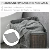 Hjørnevaskekurv 55L med Avtakbar Pose Grå