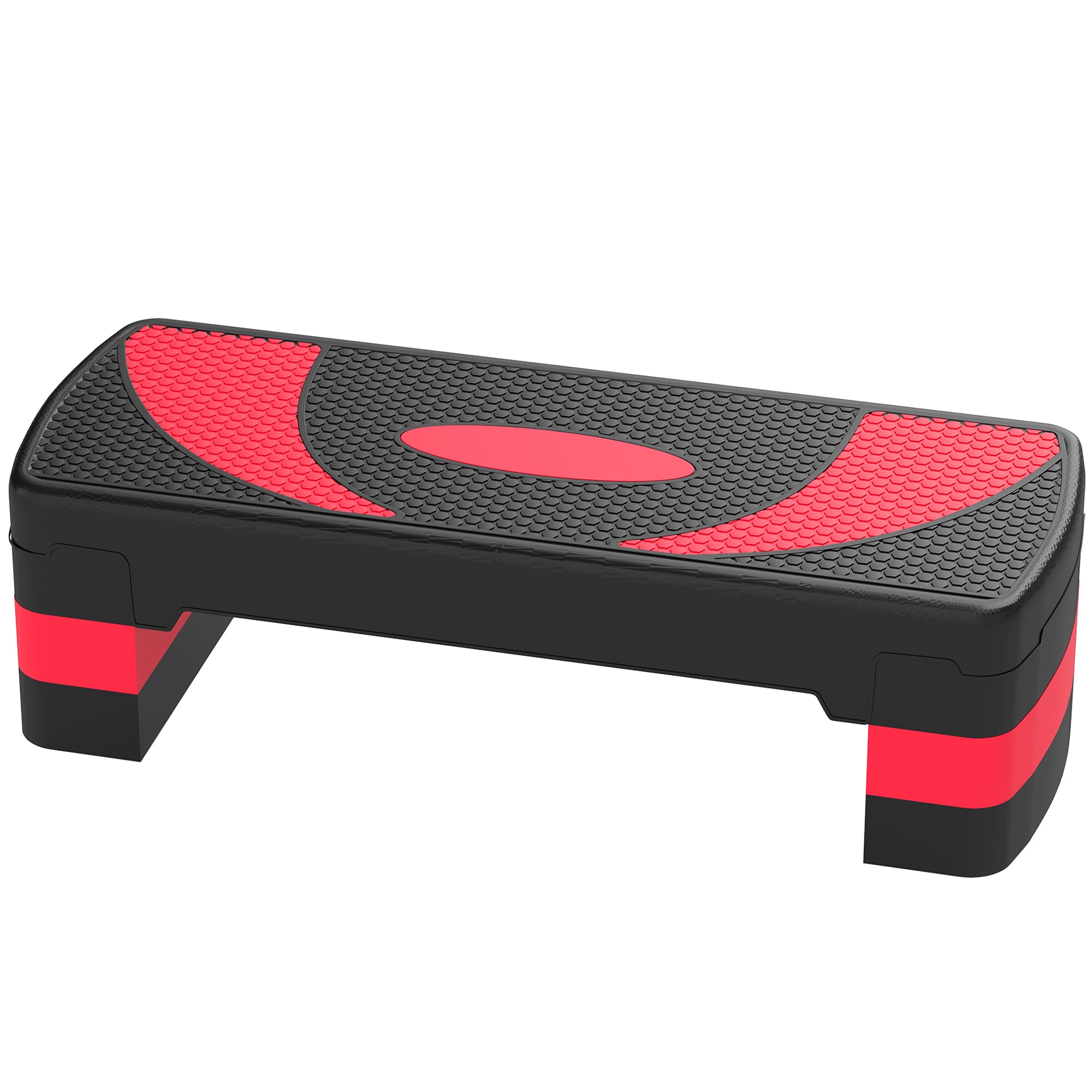 Aerobic stepper justerbar 80×31×10/15/20 cm rød/svart non-slip fitnesshekk