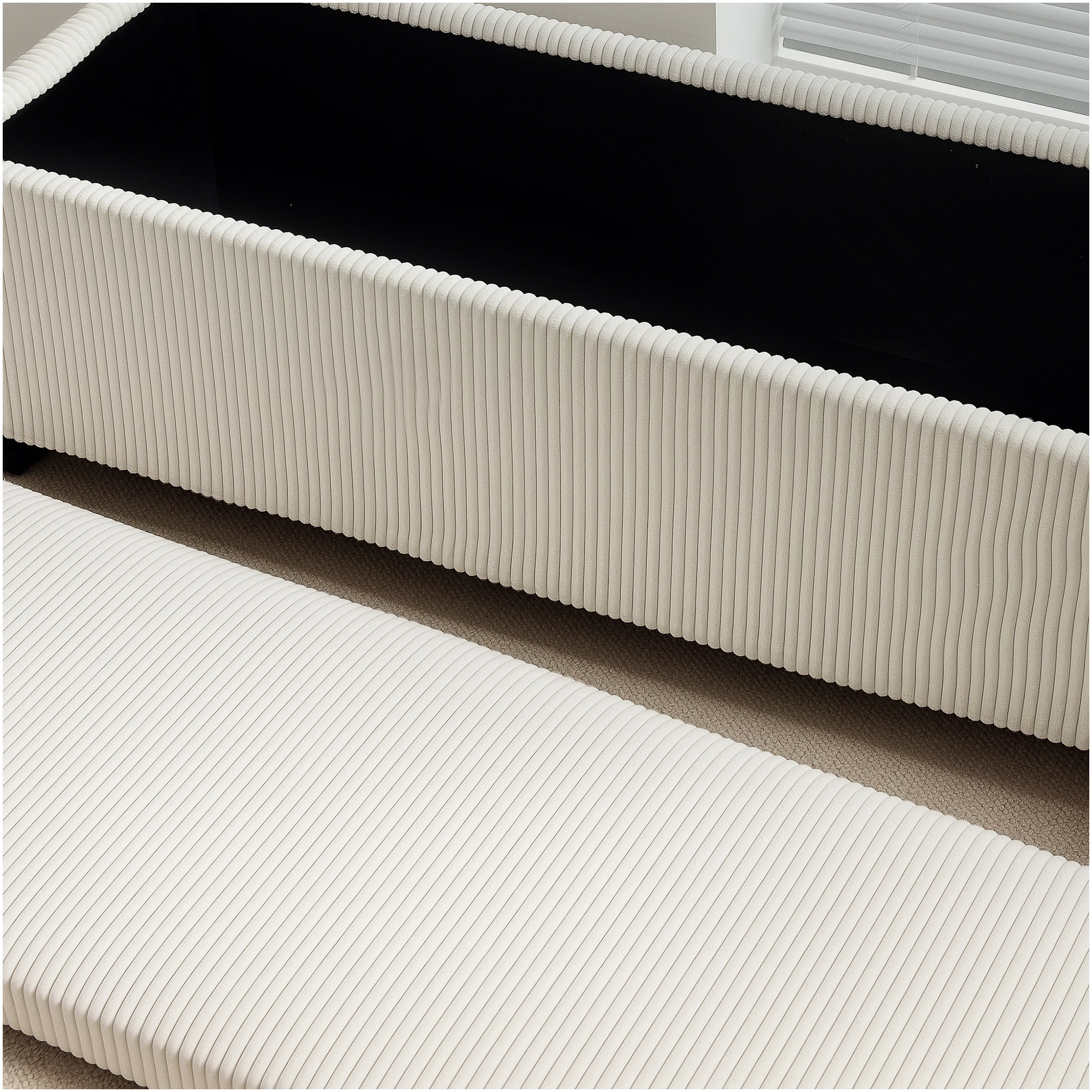 Oppbevaringskrakk Manchester Beige med Skjult Oppbevaring og Stålramme – 112 x 42 x 40 cm AS Oppbevaringskrakk Manchester Beige med Skjult Oppbevaring og Stålramme – 112 x 42 x 40 cm AS