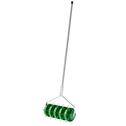 Rullende plenlufter 45 cm bred – med 30 jernpigger, hageverktøy AS Rullende plenlufter 45 cm bred – med 30 jernpigger, hageverktøy AS