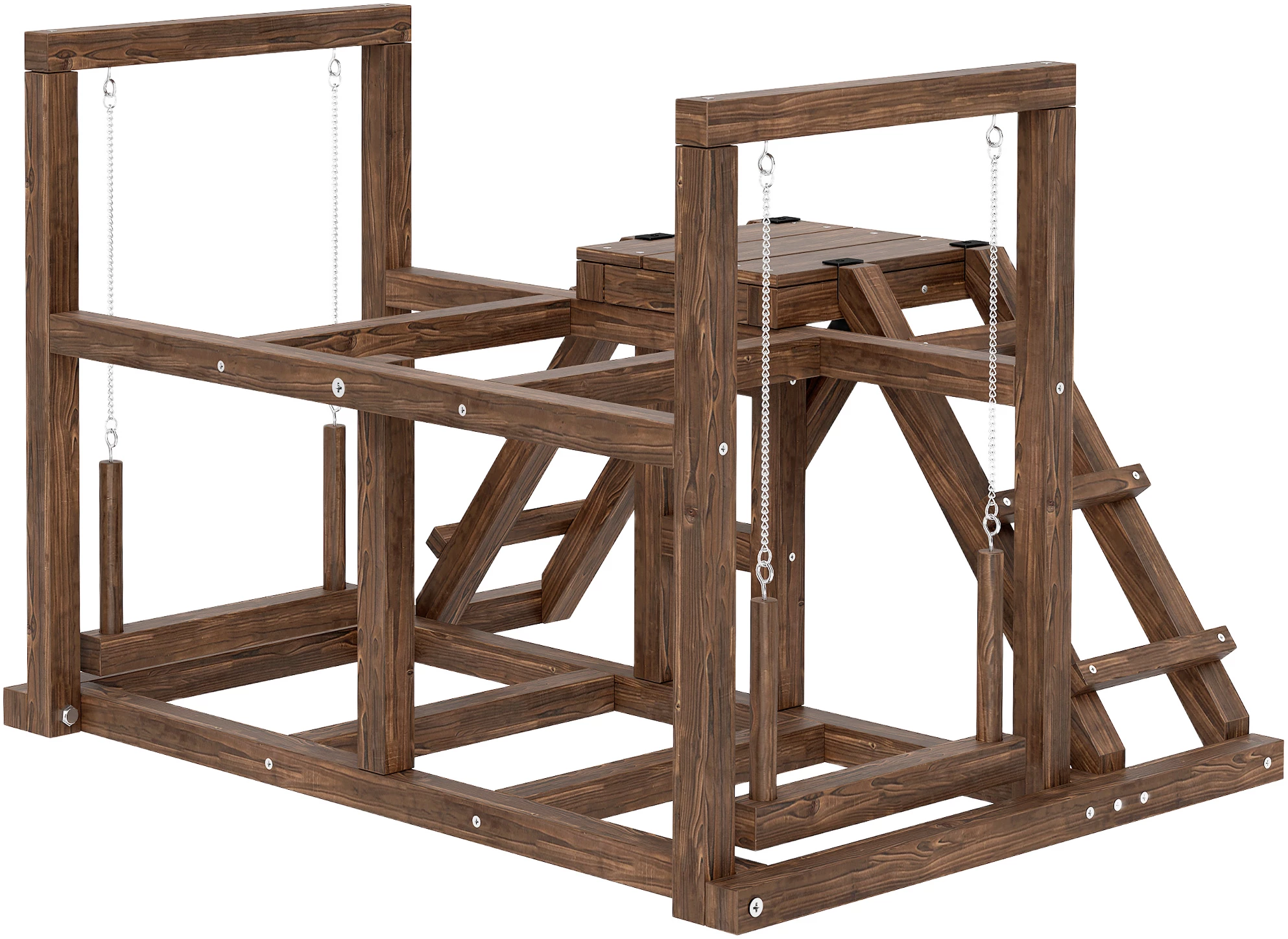 Aktivitetsstativ for høns med husker, ramper og sittepinner AS Aktivitetsstativ for høns med husker, ramper og sittepinner AS