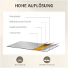 Veggspeil gulv-vindusdesign metallramme 60 × 2 × 180 cm – sort, buet topp, splinterbeskyttet glass