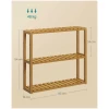 Baderomshylle for Gulv- / Veggmontering med 3 Justerbare Hyller 60 x 15 x 54 cm Bambus
