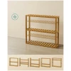 Baderomshylle for Gulv- / Veggmontering med 3 Justerbare Hyller 60 x 15 x 54 cm Bambus