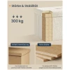 Sittepuff med fleeceoverflate og oppbevaring – Kremhvit – 38 x 38 x 38 cm