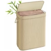 Skittentøyskurv Med 2 Rom 100 L Med Hjul Naturbeige Skittentøyskurv Med 2 Rom 100 L Med Hjul Naturbeige