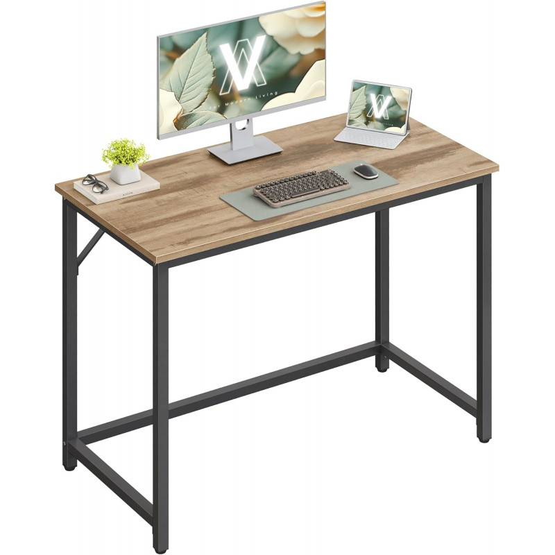 Skrivebord 100 x 50 x 75 cm Svart – Eik Industriell Design